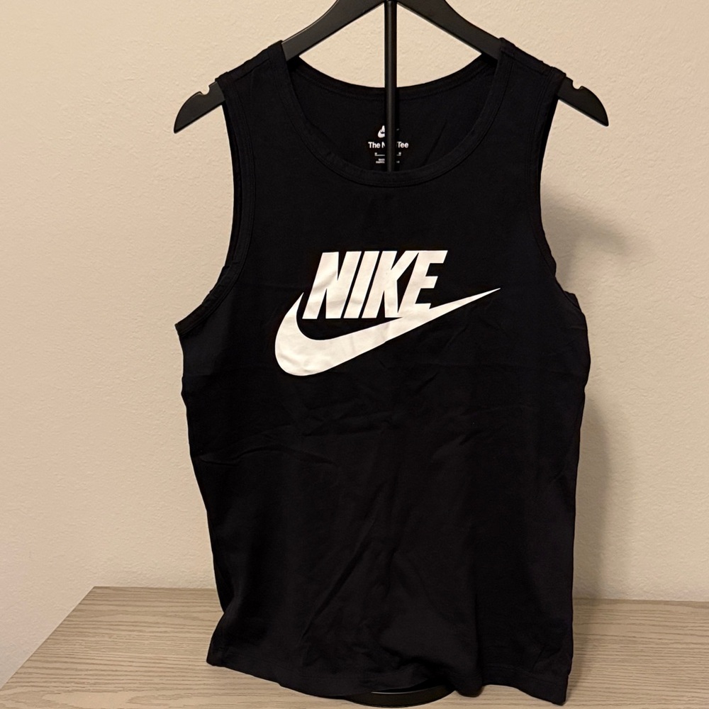 Nike Black and White Logo Tank Top